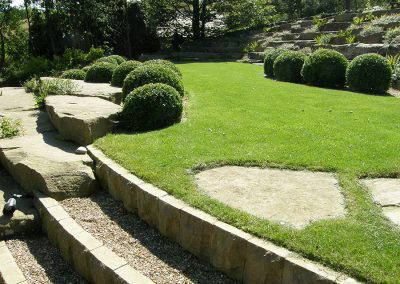 A Steeply Terraced Garden